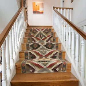 Handwoven Wool Jute Kilim Runner Vinatge Home Decor Stair Runner Knitted Area ru - Picture 1 of 5