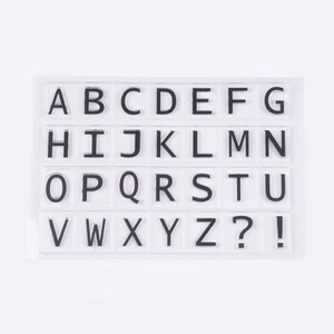 ALPHABET Clear Silicone Stamps - Approx Height: 16mm - Picture 1 of 1