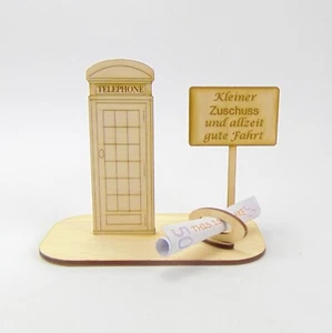 Reise Geldgeschenk englische Telefonzelle, England, Gute Reise, Kleiner Zuschuss - Bild 1 von 2