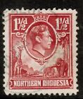 Northern Rhodesia Zambia Kgvi 1938-52 Sg29 1.5D Carmine-Red Used