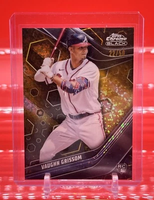 2023 Topps Chrome Black RC Vaughn Grissom / Atlanta-Gold Mini Diamond 22/50 - Image 1 of 2