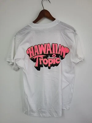 Vtg 80s Hawaiian Tropic T-Shirt Screen Stars NOS Deadstock Surf Skate L