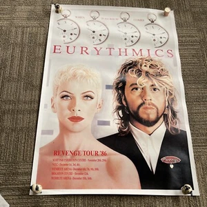 #44 1986 Eurythmics Revenge Tour Record Store Promo Poster 24x34” Annie Lennox - Picture 1 of 7