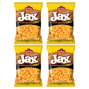 Bachman Jax Real Cheddar Puffed Curls 3.5 oz 4 packs - Picture 1 of 4