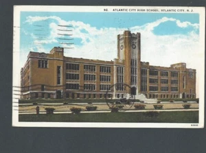 1930 Post Card Atlantic City NJ Atlantic City High School Built Ca 1920's - Picture 1 of 1