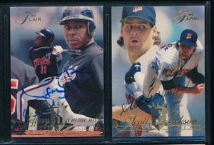 lot 1994 Flair Scott Erickson #73 & #2 Jeffrey Hammonds signed autographs tough 