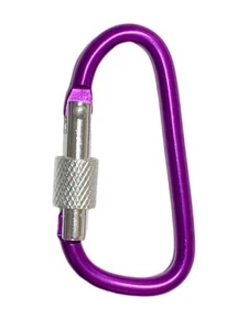 LOCKING MINI D-CLIP HOOKS utility aluminum Carabiner FOR camping/back pack/bikes - Picture 1 of 25