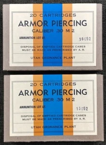 UTAH ORDNANCE CAL. .30 M2 ARMOR PIERCING WWII NEW REPLICA 20 ROUND AMMO BOXES - Picture 1 of 9