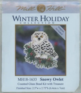 Mill Hill Winter Holiday Snowy Owlet MH18-1633 Glass Bead Treasure KIT NEW - Picture 1 of 2