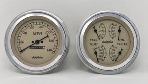 1947 1948 1949 1950 1951 1952 1953 Chevy Truck 5" Gauge Dash Panel Set Tan - Picture 1 of 7