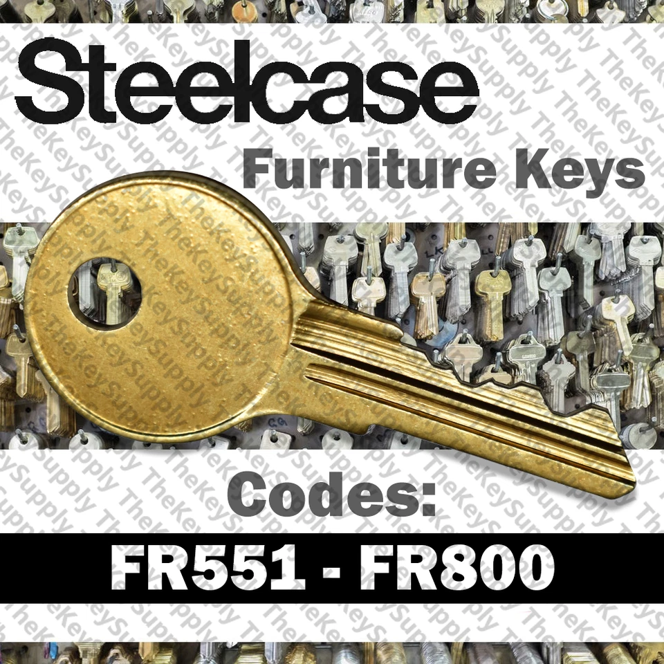 AFTERMARKET Steelcase FR Office Furniture Replacement Key Cut to Code FR551 - FR800