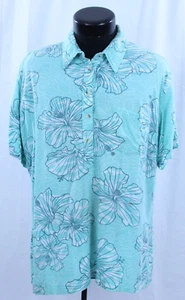 Camisa De Colección Go Barefoot Hawaiana Botón XL Hecha en EE. UU. Hawaii 1/4 Plumón Rayón Hibisco - Imagen 1 de 18