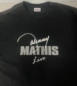 Vintage Johnny Mathis Live Shirt Erwachsene Large Baumwolle schwarz kostenloser Versand ~LESEN~ - Bild 1 von 10