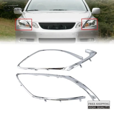 Borde de anillo de bisel de faros derecho y derecho 8111630B80 para 05-11 Lexus GS300 GS350 GS430 Foto 1 de 4