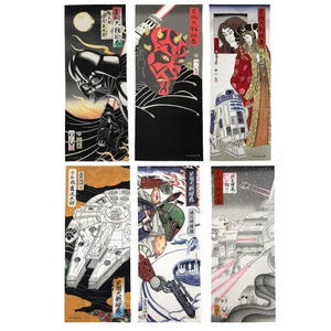 Set of 6 types TENUGUI STAR WARS Japanese Ukiyoe Hand towel Tapestry - Picture 1 of 8