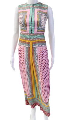 Mono para mujer Diane Von Furstenberg verde floral sin mangas talla 2 Foto 1 de 4