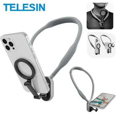 TELESIN Supporto magnetico da collo in silicone supporto a sgancio rapido per smartphone - Immagine 1 di 4