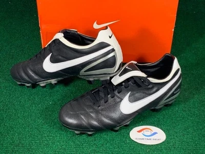 NIB Rare Nike Tiempo Mystic II FG Soccer Cleats Football Boots Black White 11.5 - Image 1 of 4