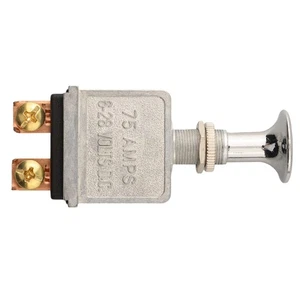 Interruttore Push Pull 75A Resistente 6-28V DC 12 Volt 75A SPST 2 Posizioni On-Off Nuovo - Foto 1 di 13