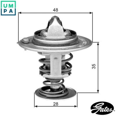 THERMOSTAT COOLANT TH30082G1 FOR HYUNDAI ATOZ/AMICA GETZ/PRIME i10 ATOS CLICK - Image 1 of 4
