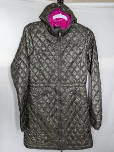 Women's THE NORTH FACE THERMOBALL Slim HOOD QUILT MID-LENGTH Gray M - Picture 1 of 10