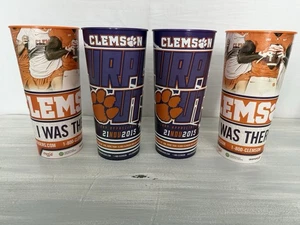 Lote de 4 tazas de plástico Clemson Tigers Game Day Atletismo Clemson University SC - Imagen 1 de 4