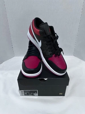 NIKE AIR JORDAN 1 BAJO NEGRO GIMNASIO ROJO BLANCO HOMBRE 10 Foto 1 de 4