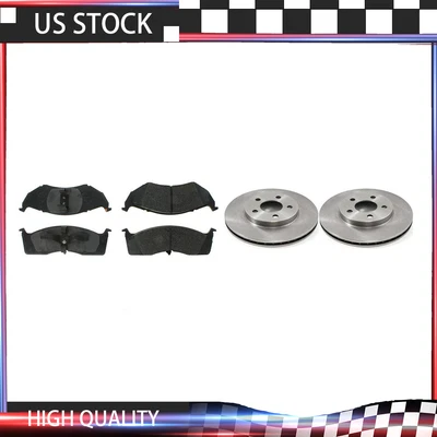 Juego completo de pastillas de freno y rotores delanteros metálicos para Dodge Neon 1998-1999 _ZA Foto 1 de 4