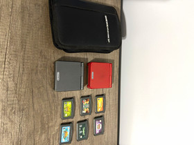 Nintendo Game Boy Advance SP (AGS-001), (AGS-101).  Games and Travel Case.