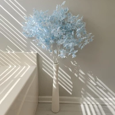 Keramik Vase Weiß Modern Schmal bodenvase Pampasgras Trockenblumen 42cm - Bild 1 von 4