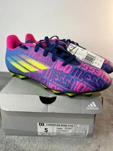 Adidas Cleats Womens Sz 5 Soccer Messi 4 X Speedflow 100 Shoes Turf Grass - Picture 1 of 14