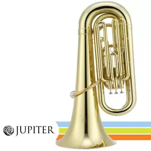 Jupiter JTU700 Key of BBb Lacquered Brass Body 3/4 Size 3 Valve Tuba with Case - Afbeelding 1 van 3