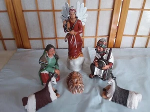 Artist Fredy Clay Hand Painted Peru Nativity ANGEL, Joseph, Mary, Jesus READ - Picture 1 of 20