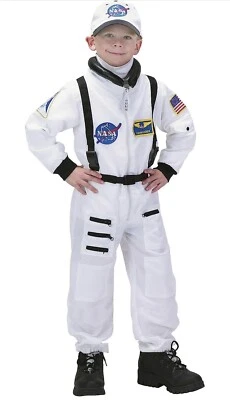 Mono Astronauta - Blanco con Gorra Vestir Juego de Simulación Talla 6-8 Disfraz para Niño Foto 1 de 3
