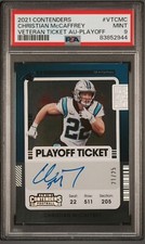 2021 Contenders Veteran Playoff Ticket Christian McCaffrey PSA 9 Auto! Rare!