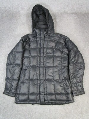 The North Face 夹克女式 Xs 灰色 600 羽绒绝缘 Puffer — 第 1/4 张图片