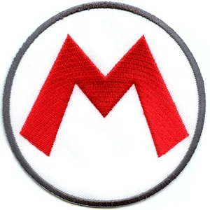 Nintendo Super Mario Game "M" Iron On Patch - Picture 1 of 2