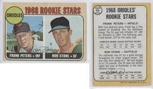 1968 Topps 1968 Rookie Stars Ron Stone Frank Peters #409 Rookie RC