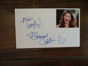 SHAWNAE JEBBIA(1998 Miss USA/The Price Is Right)Signed 3 x 5 Index Card w/Photo - Picture 1 of 4