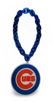 Chicago Cubs 3D Fan Chain Big logo Necklace Foam Blue/GOLD FAST SHIP - Image 1 of 2