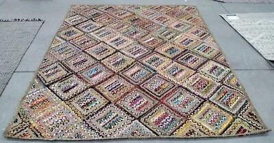 NATURAL / RED 8' X 10' Broken Thread Rug, Reduced Price 1172710223 CAP354B-8 - Image 1 of 4