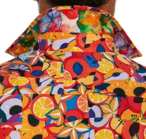 Robert Graham Ambrosia Fruits Printed Vibrant Men's stretch S/S Shirt  ( S M L ) - Picture 1 of 8