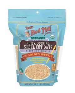 Bob'S Red Mill  Quick Cooking Steel Cut Oats  Organic Whole Grain   22 Oz - Picture 1 of 5