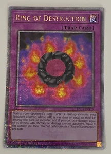 Yugioh - Ring of Destruction - 1st Edition QCR Quarter Century NM - Free Holo - Picture 1 of 3