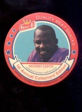 1989 King B ANTHONY CARTER Minnesota Vikings Rare Disc Card