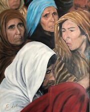 Original Oil Painting by Eleni, Women of Afghanistan 40 x 30