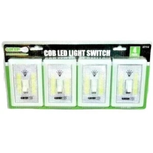 Grip Cob Light Switch LED 4-Piece Battery Operated 200 Lumens Hook and Loop NEW - Picture 1 of 4