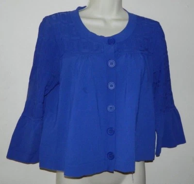  Women Willi Smith Solid Purple 3/4 Sleeve Casual Work Shrug size M - Image 1 of 4