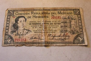 MEXICO HENEQUEN - REGULADORA DEL MERCADO 1914 $1 PESO NOTE - Picture 1 of 2