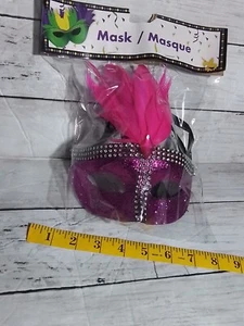 masquerade ball mask women feathers - Picture 1 of 3